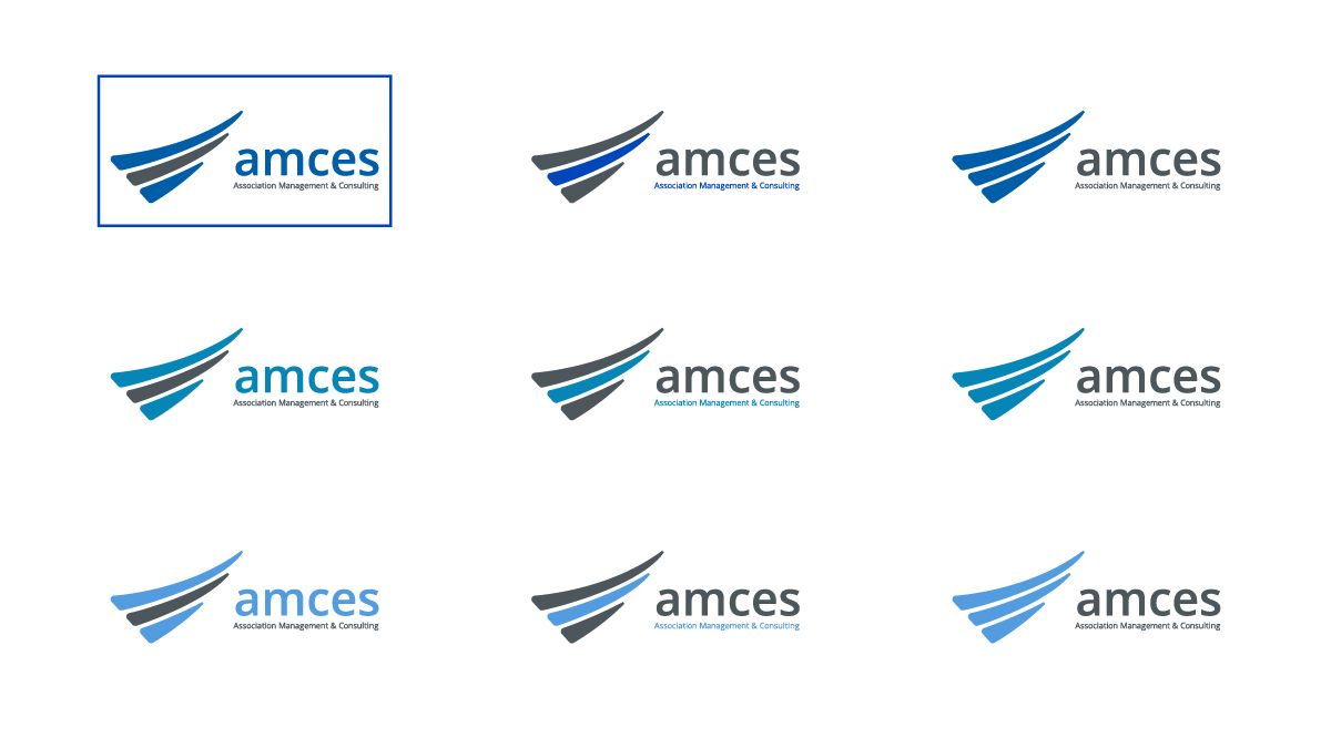 Final logo concept in different colour variants.