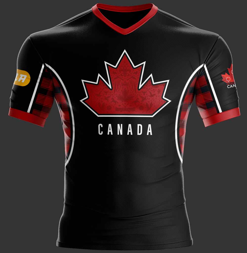 A mock up of the 2018 Team Canada dark jersey.